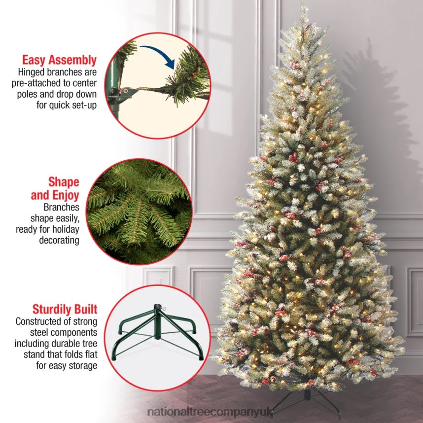 Trees | National Tree Company 75 ft Dunhill(R) Fir Slim Tree with Clear Lights F2L4F80